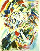 Wassily Kandinsky paintiong with black arch painting